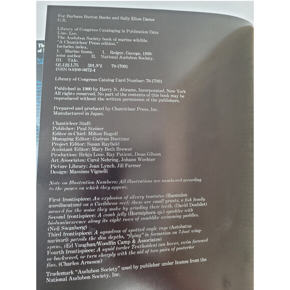 Audubon Society Marine Wildlife Book Les Line 1980‎ Coastal Nature Ocean Guide - Picture 3 of 12